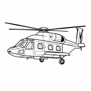 Rescue helicopter - Helicopter adventure coloring page