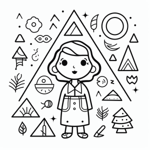 Researchers - Little explorers coloring page for kids