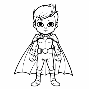 Robin - Heroic boy coloring pictures