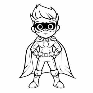 Robin - Brave Robin: Superhero coloring adventure