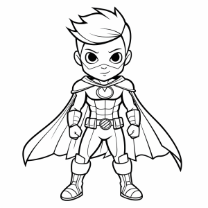 Robin - Robin superhero coloring page