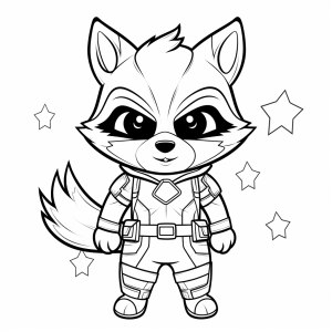 Rocket Raccoon - Rocket Raccoon coloring page - fantasy and fun