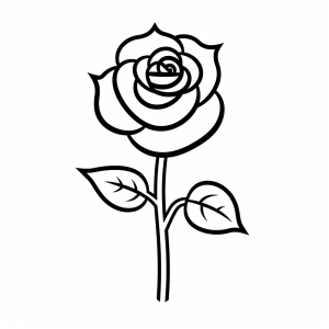 Rose - Rose coloring picture - A floral experience