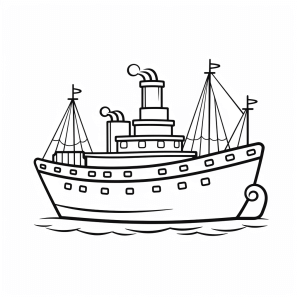 Sailing ship - Sailing ship adventure to color in