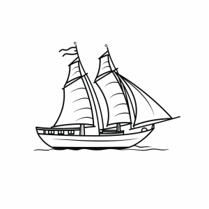 Sailing ship - Sailing ship adventure to color in