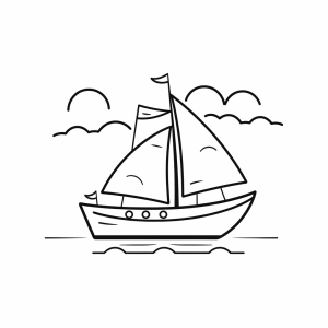 Sailing ship - Sailing ship adventure coloring page