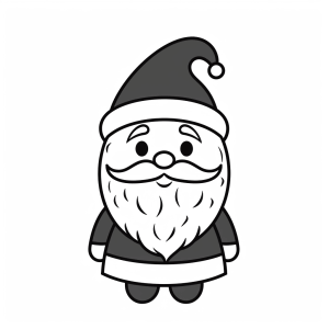 Santa Claus - Cheerful Santa Claus to color in