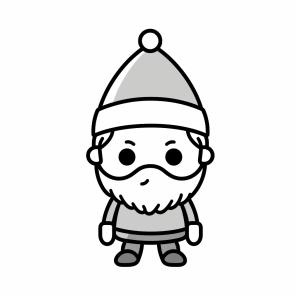 Santa Claus - Cheerful Santa Claus drawing template