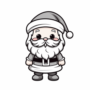 Santa Claus - Cheerful Santa Claus to color in