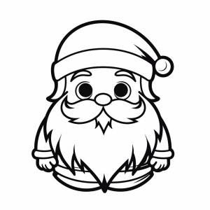 Santa Claus - Cheerful Santa Claus to color in