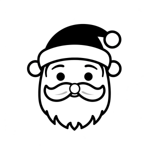 Santa Claus - Cheerful Santa Claus to color in