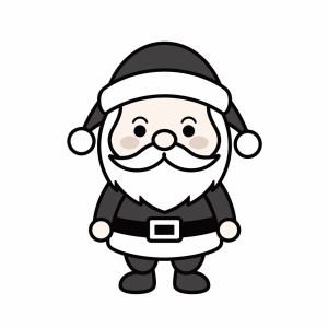 Santa Claus - Cheerful Santa Claus coloring picture