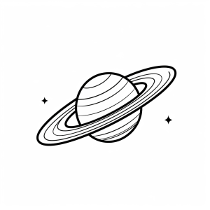 Saturn - Saturn coloring page for space explorers