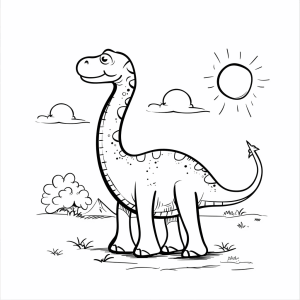 Sauroposeidon - Majestic Sauroposeidon to color in