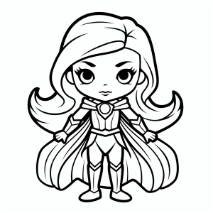 Scarlet Witch - Magical superhero coloring page