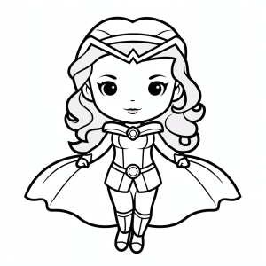 Scarlet Witch - Magic superhero coloring page