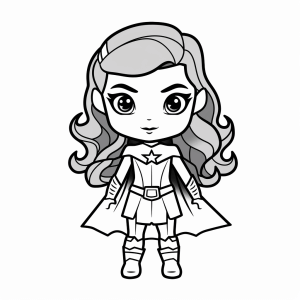 Scarlet Witch - Coloring page with the enchanting heroine