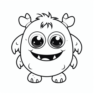 Scary monster - Scary monster coloring page for fun coloring