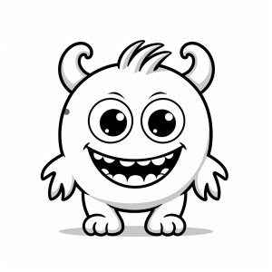 Scary monster - Happy monster coloring fun