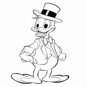 Scrooge McDuck - Duck billionaire coloring picture