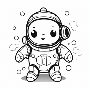 Seal - Coloring page Seal in diving outfit