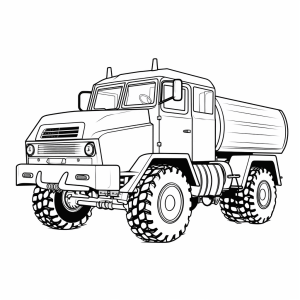 Semi-trailer truck - Semi-trailer coloring pages for little adventurers