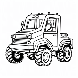 Semi-trailer truck - Colorful semitrailer truck to color in