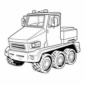 Semi-trailer truck - Colorful fun with the semitrailer coloring picture