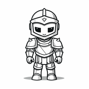 Shield - Brave little knight coloring page