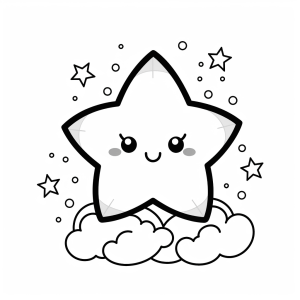 Shooting star - Shooting star coloring picture