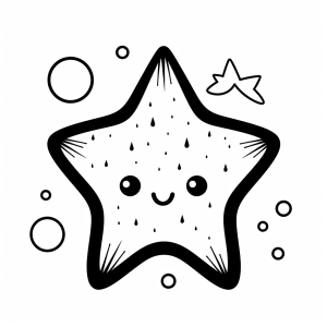 Shooting star - Shooting star coloring page for kids