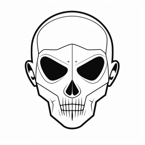 Skeleton children - Skeleton head template for children's parties