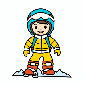 Skiing - Skier coloring page for kids