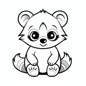 Sloth - Cute sloth coloring picture for kids