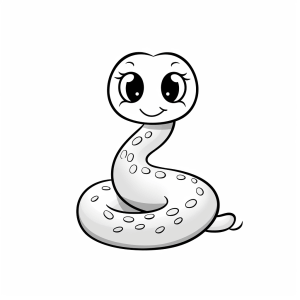 Snake - Cute snake coloring picture