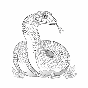 Snake - Snake coloring picture for kids