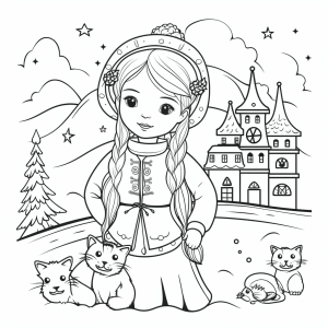 Snow White - Snow White Enchanted Forest coloring page