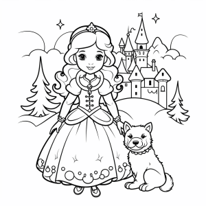 Snow White - Fairytale Snow White coloring page