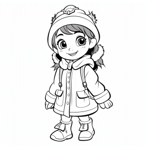 Snow White - Snow White winter coloring picture