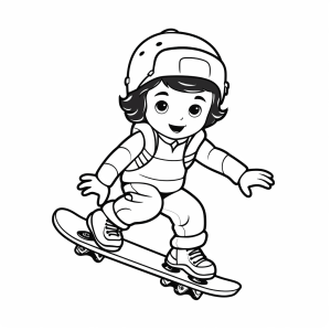 Snowboarding - Snowboard Action Coloring Page