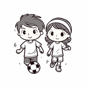 Soccer - Soccer coloring picture for kids