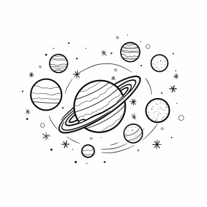 Solar system - Explore the solar system with our coloring picture