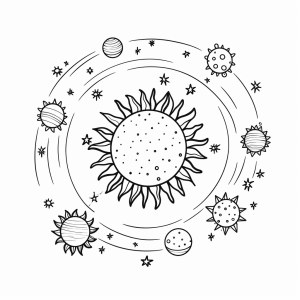 Solar system - Discover the solar system with our coloring page