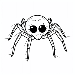 Spider - Cute spider coloring picture