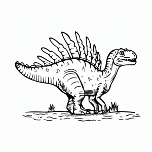 Spinosaurus - Spinosaurus dinosaur coloring page