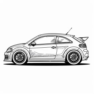 Sports car at high speed - Sports car coloring page for kids