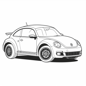 Sports car at high speed - Fast sports car coloring picture