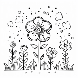 Spring flower - Spring flowers coloring picture