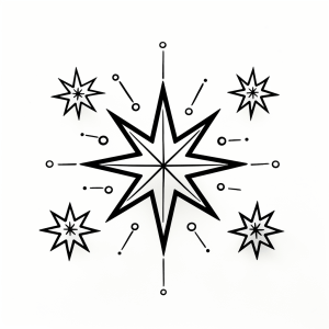 Star constellation - Twinkling constellation of stars coloring page