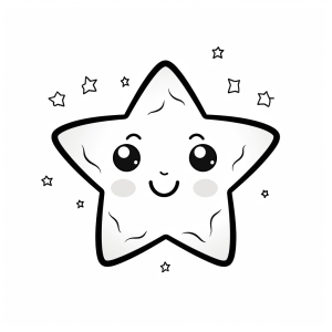 Star - Radiant coloring fun: Starry sky coloring picture